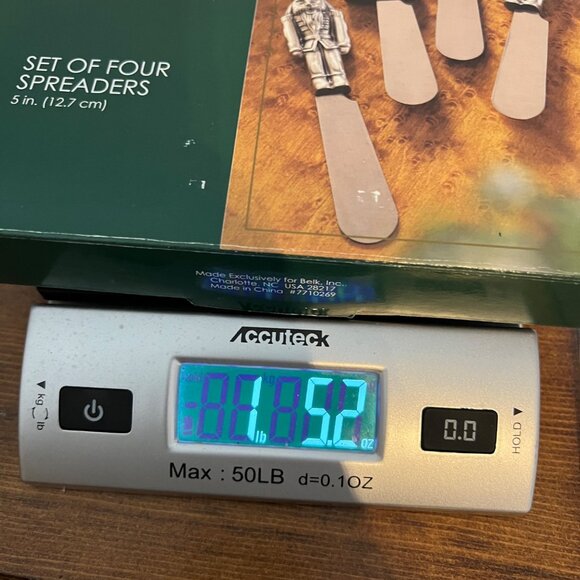 Belk Holiday Cheese Butter Spreaders Santa Candy Cane Nutcracker Tree Set of 4 - Picture 8 of 8